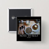 Badge Carré 5 Cm Bouton Prends les médicaments ! (Devant & derrière)