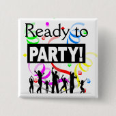 Badge Carré 5 Cm Bouton Prêt À Frapper (Devant)