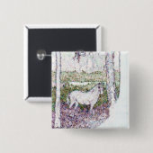 Badge Carré 5 Cm Bouton Printemps éternel (Devant & derrière)