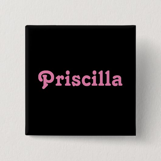 Badge Carré 5 Cm Bouton Priscilla (Devant)
