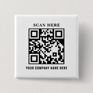 Badge Carré 5 Cm Bouton promotionnel de branding commercial Code QR