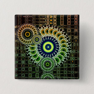 Badge Carré 5 Cm Bouton PsySlicez