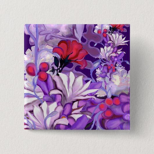 Badge Carré 5 Cm Bouton Purple Sun Fairy (Devant)