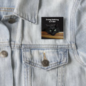 Badge Carré 5 Cm Bouton Ranger "Ne rien faire" (En situation)