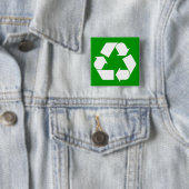 Badge Carré 5 Cm Bouton Recycler (En situation)