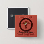 Badge Carré 5 Cm Bouton résistance Cabine de Hermes (Devant & derrière)