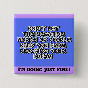 Badge Carré 5 Cm Bouton_Rêves