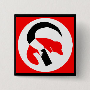 Badge Carré 5 Cm Bouton révolutionnaire d'ornithorynque - customis