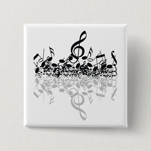 Badge Carré 5 Cm Bouton Rien À Part Blancs Arborescents (Devant)