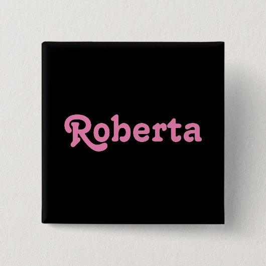 Badge Carré 5 Cm Bouton Roberta (Devant)