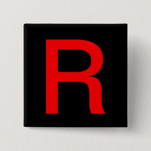 Badge Carré 5 Cm Bouton rocket (Devant)