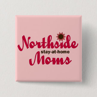 Badge Carré 5 Cm Bouton rose de NSAHM