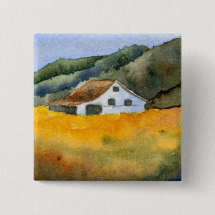 Badge Carré 5 Cm Bouton Routes du pays