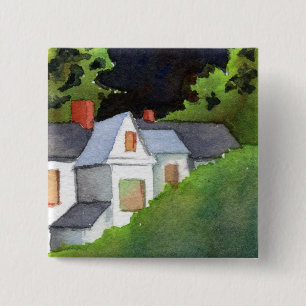 Badge Carré 5 Cm Bouton Routes du pays