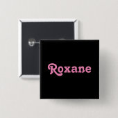 Badge Carré 5 Cm Bouton Roxane (Devant & derrière)