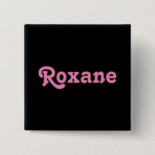Badge Carré 5 Cm Bouton Roxane (Devant)
