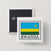 Badge Carré 5 Cm Bouton Rwanda (Devant & derrière)