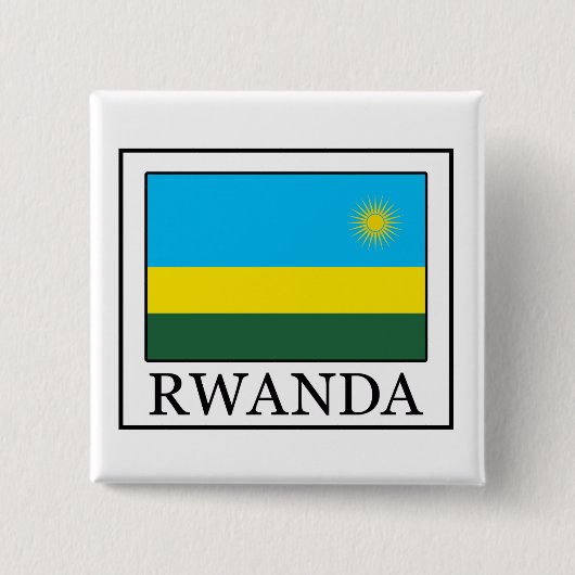 Badge Carré 5 Cm Bouton Rwanda (Devant)