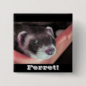Badge Carré 5 Cm Bouton Sable Ferret (Devant)