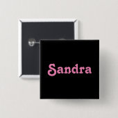 Badge Carré 5 Cm Bouton Sandra (Devant & derrière)