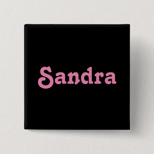 Badge Carré 5 Cm Bouton Sandra (Devant)