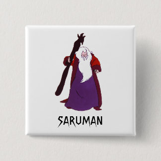 Badge Carré 5 Cm Bouton SARUMAN(TM)