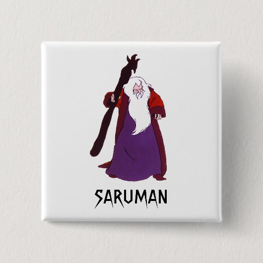 Badge Carré 5 Cm Bouton SARUMAN(TM) (Devant)