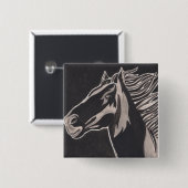 Badge Carré 5 Cm Bouton sauvage du feu (Devant & derrière)