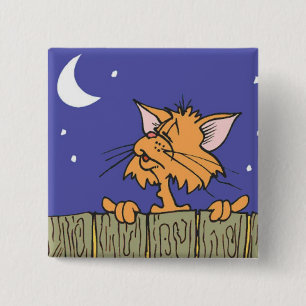 Badge Carré 5 Cm Bouton Sérénade de la Lune