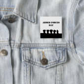 Badge Carré 5 Cm Bouton Silhouettes des Forces Armées (En situation)