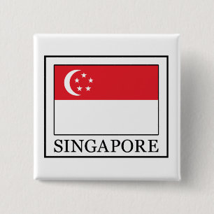 Badge Carré 5 Cm Bouton Singapour