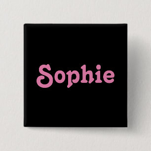 Badge Carré 5 Cm Bouton Sophie