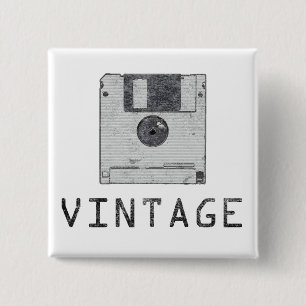 Badge Carré 5 Cm Bouton souple vintage