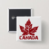Badge Carré 5 Cm Bouton souvenir Canada Cool Boutons Canada Cadeaux (Devant & derrière)