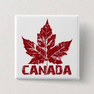 Badge Carré 5 Cm Bouton souvenir Canada Cool Boutons Canada Cadeaux