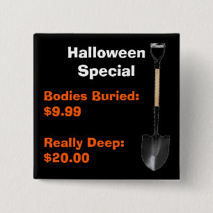 Badge Carré 5 Cm Bouton spécial Halloween