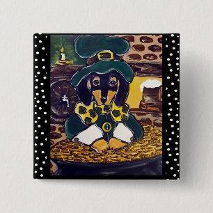 Badge Carré 5 Cm Bouton St. Patty