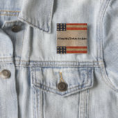 Badge Carré 5 Cm Bouton #StopAidToAzerbaijan (En situation)