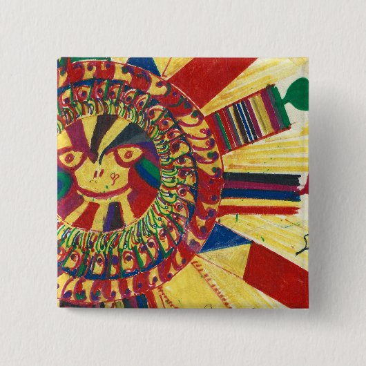 Badge Carré 5 Cm Bouton Sunshine Community (Devant)