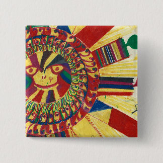 Badge Carré 5 Cm Bouton Sunshine Community