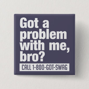 Badge Carré 5 Cm Bouton SWAG personnalisé