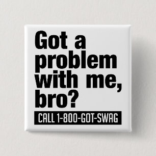 Badge Carré 5 Cm Bouton SWAG personnalisé