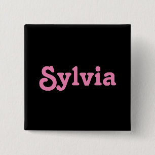 Badge Carré 5 Cm Bouton Sylvia