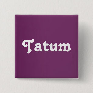 Badge Carré 5 Cm Bouton Tatum