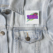 Badge Carré 5 Cm Bouton Torrance Future (En situation)