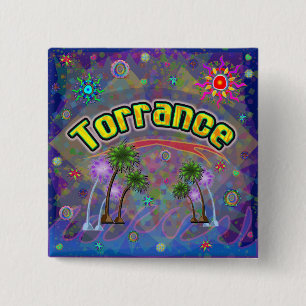 Badge Carré 5 Cm Bouton Torrance Noble Voyage