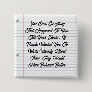 Badge Carré 5 Cm Bouton Tout Posséder