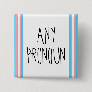 Badge Carré 5 Cm Bouton Transgenre Pronoun