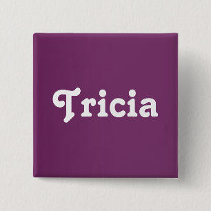 Badge Carré 5 Cm Bouton Tricia