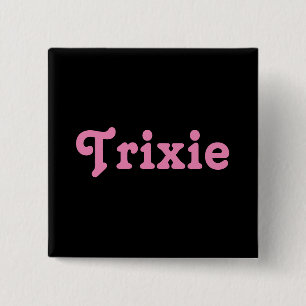Badge Carré 5 Cm Bouton Trixie